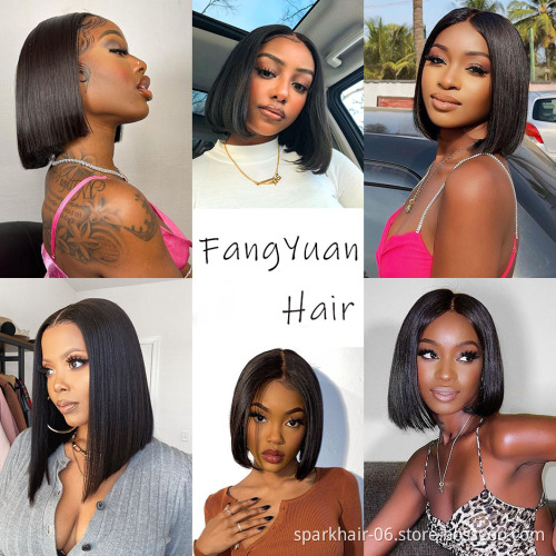 Short Bob Wigs Human Hair Vendor, Wholesale 13x4 Lace Frontal Virgin Peruvian Human Hair Wigs